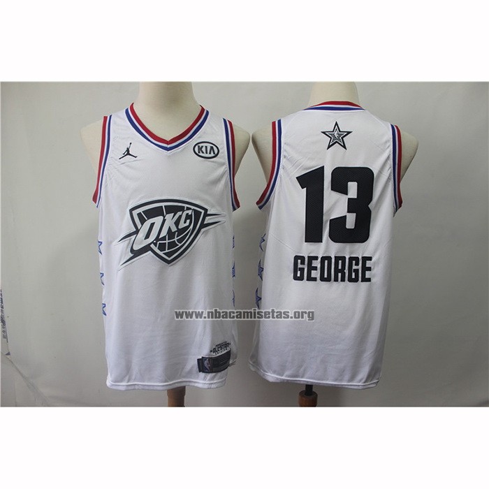 Camiseta All Star 2019 Oklahoma City Thunder Paul George NO 13 Blanco